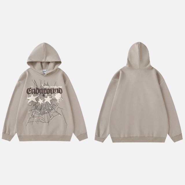 Y2k Web Retro Star Graphic Hoodie