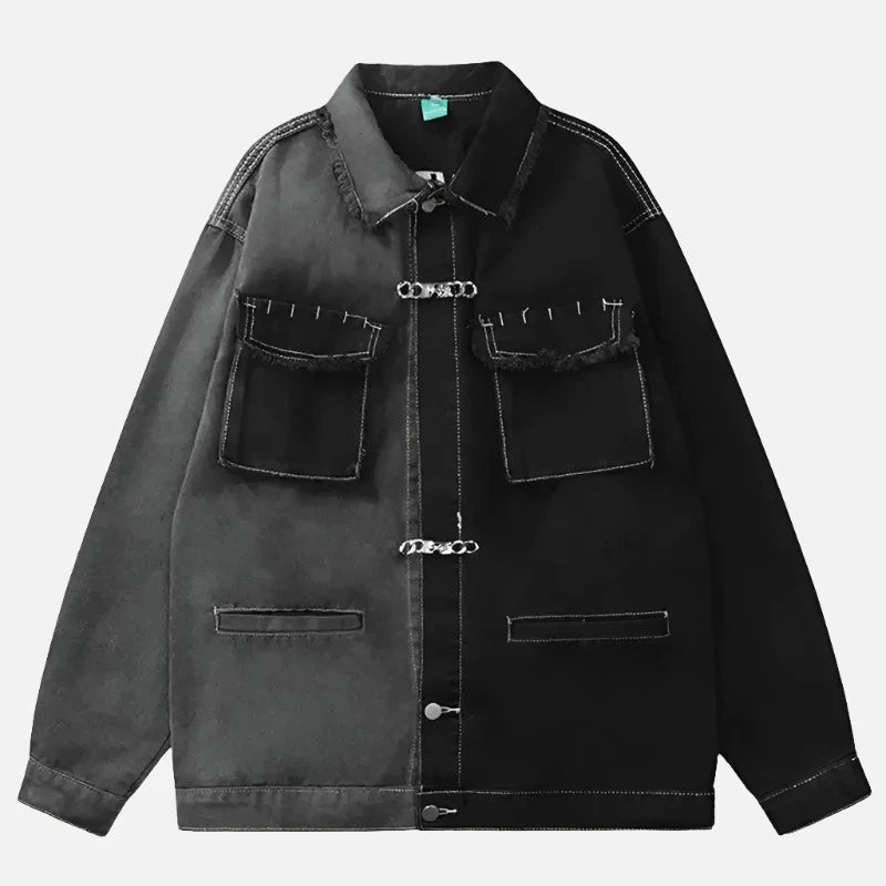 Jean Denim Split Colorway Closure Jacket