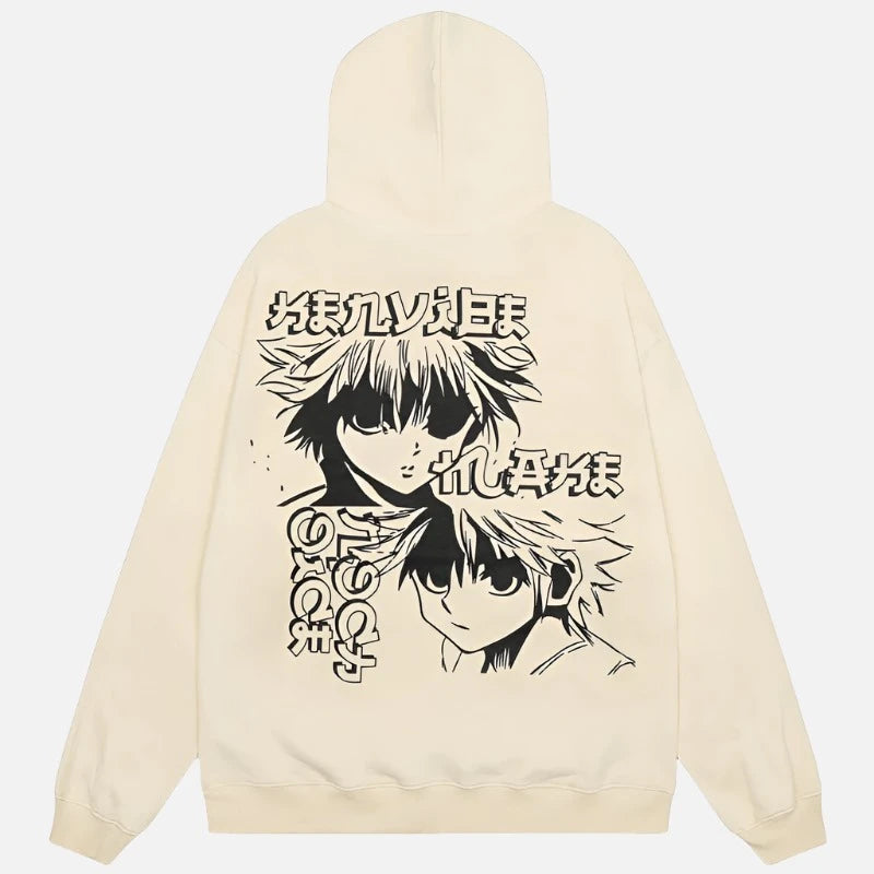 Japanese Anime Style Printed Hoodie