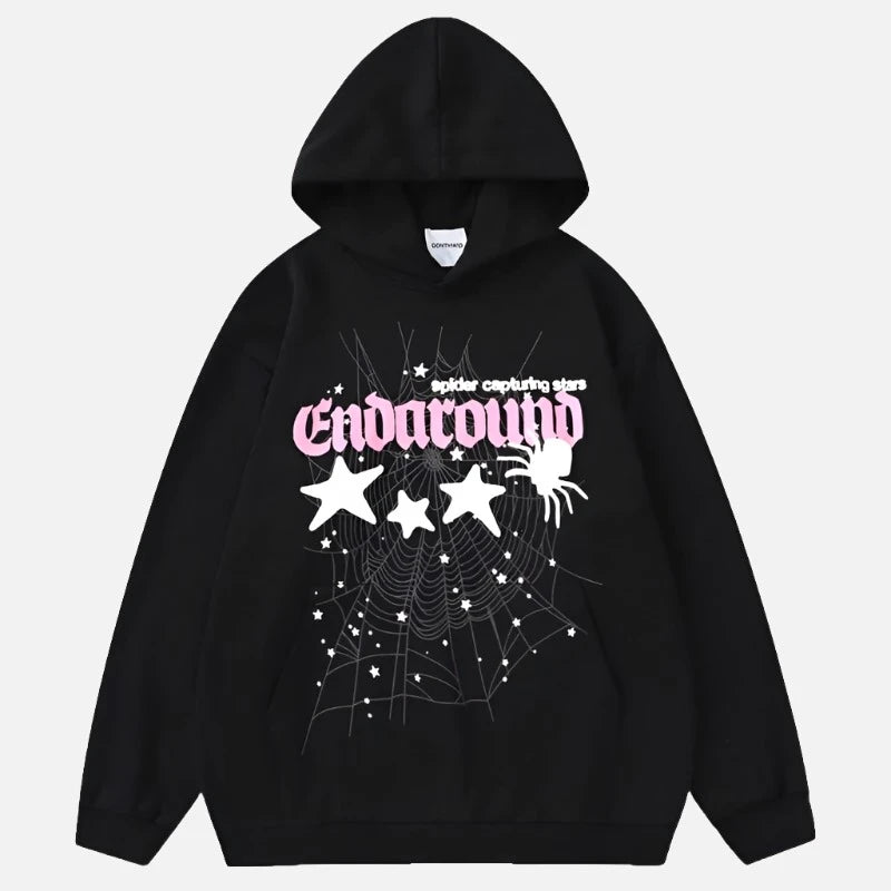 Y2k Web Retro Star Graphic Hoodie