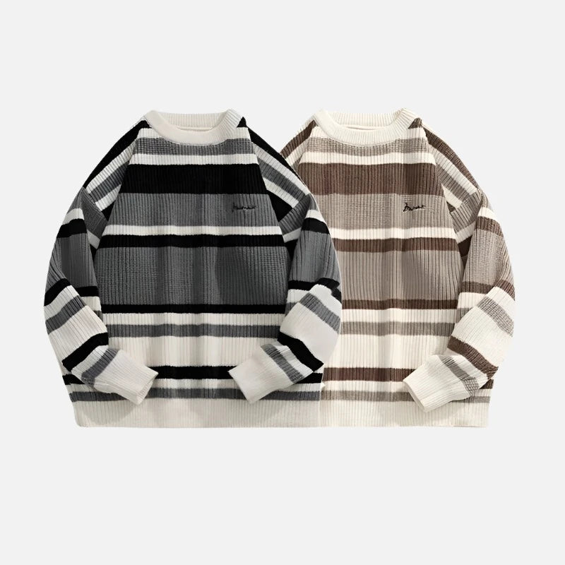 Autumn & Winter Knitted Stripped Pullover