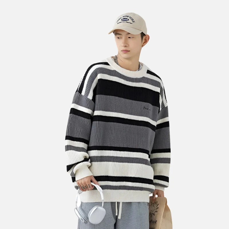 Autumn & Winter Knitted Stripped Pullover