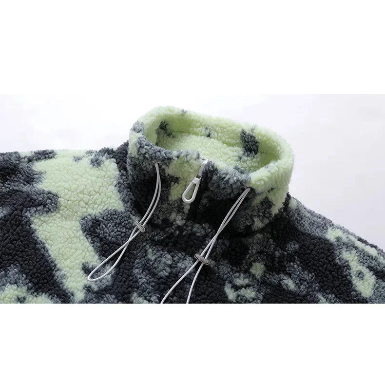 Camo Contrast Autumn Sherpa Jacket