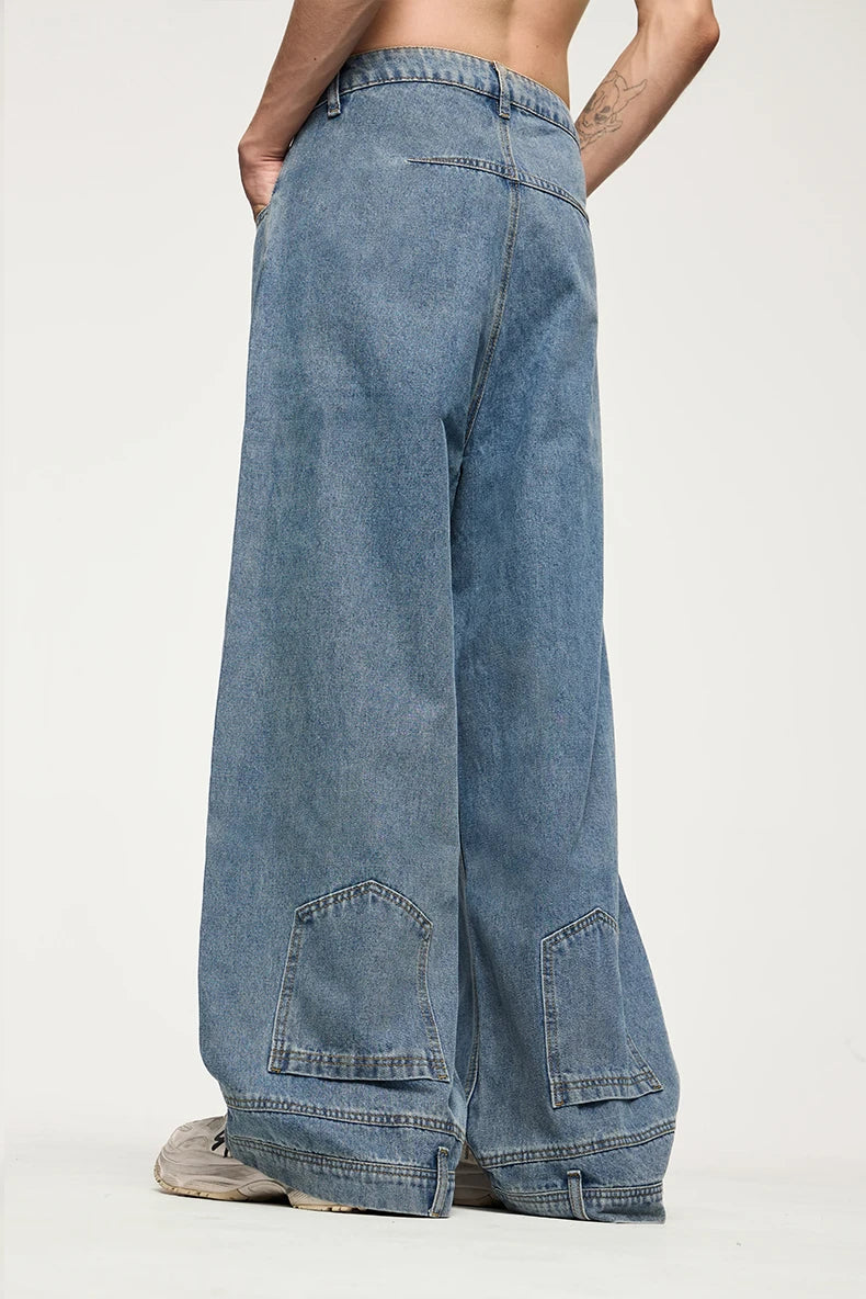 Standard Wide Leg Denim Gradient Jeans