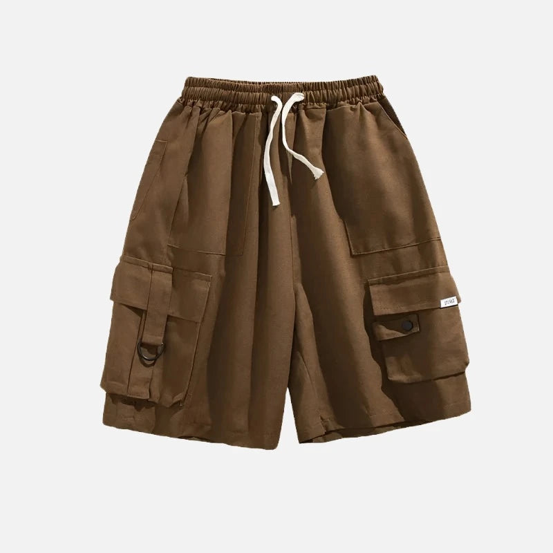 Cargo Pocket Minimalist Drawstring Shorts