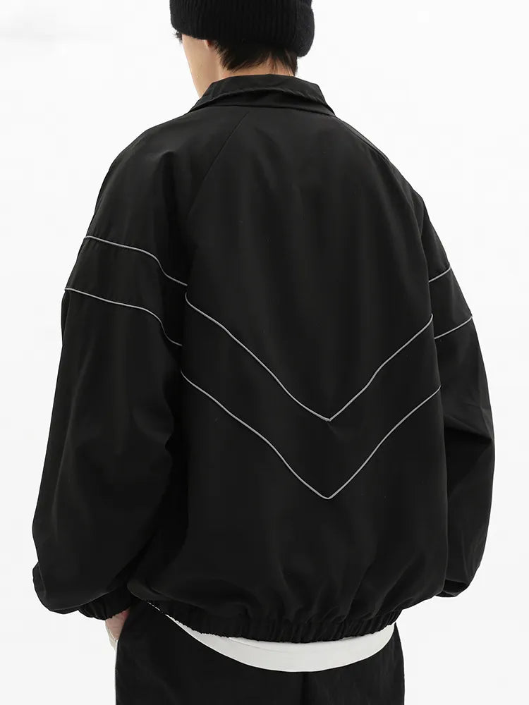 Reflective V-Stripe Autumn Windbreaker