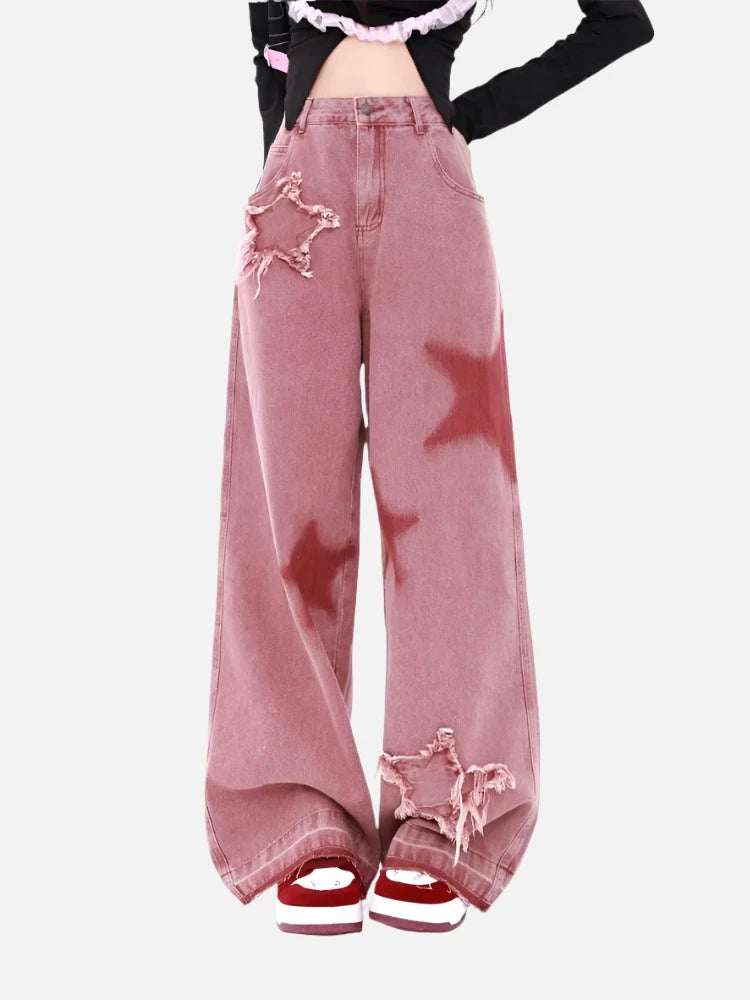 Five-point Star Oversized Mopping Pants