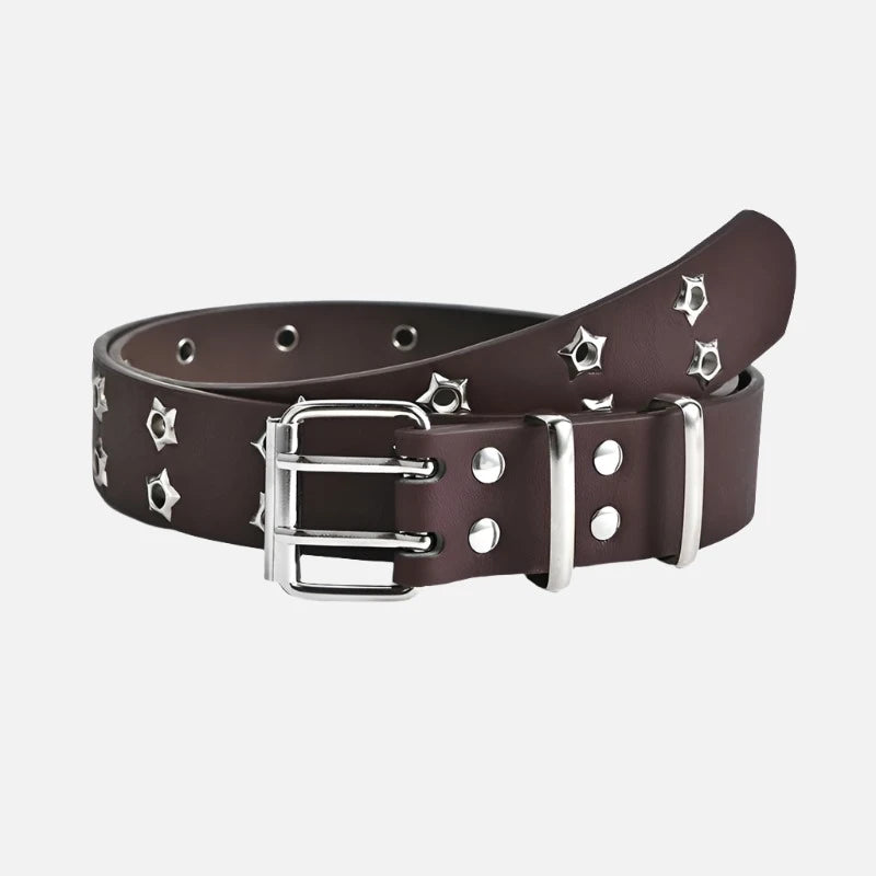 Double Pin Star Rivet Belt