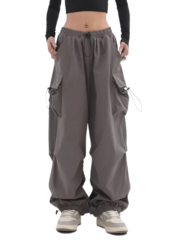 Versatile Drawstring Streetwear Cargo Pants