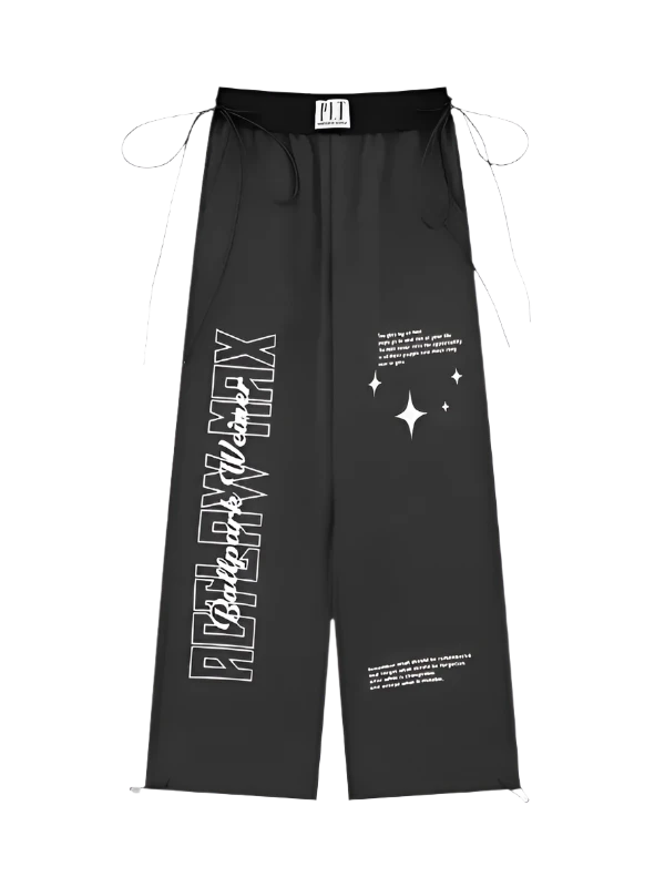 Graphic Lettering Streetwear Core Pants