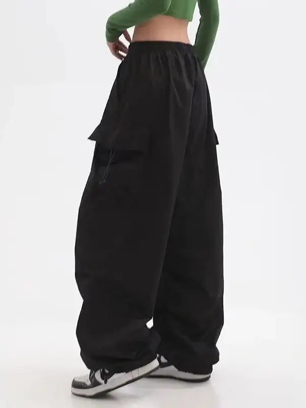 Versatile Drawstring Streetwear Cargo Pants