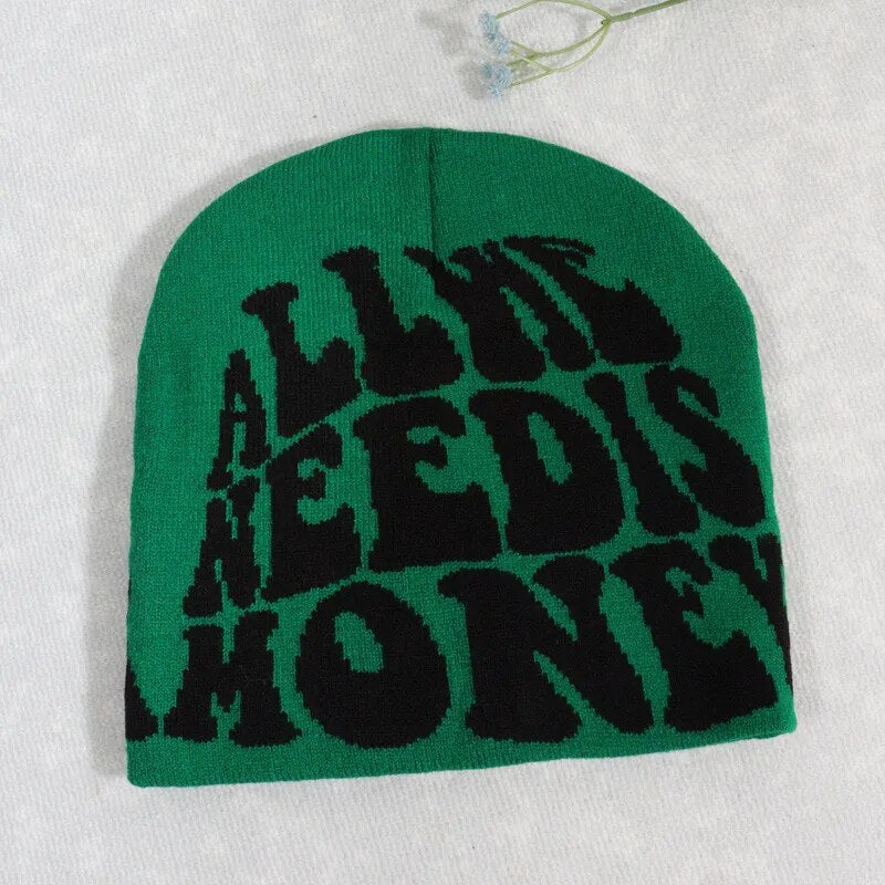 STRONOS "All We Need is Money" Knit Winter Beanie