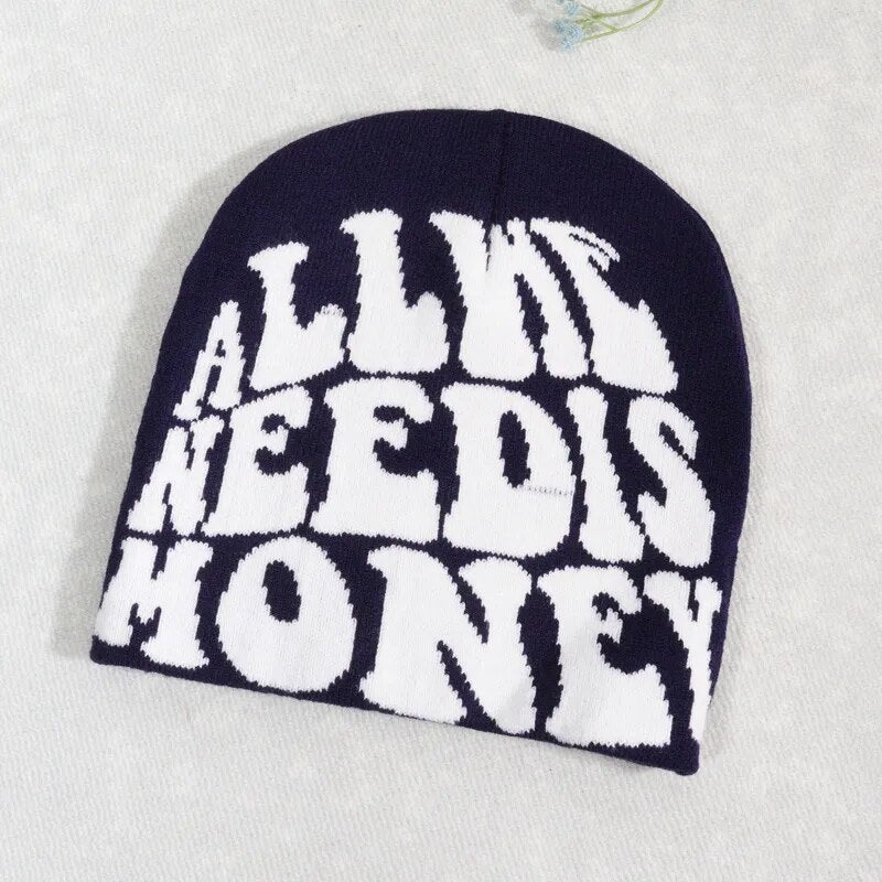 STRONOS "All We Need is Money" Knit Winter Beanie