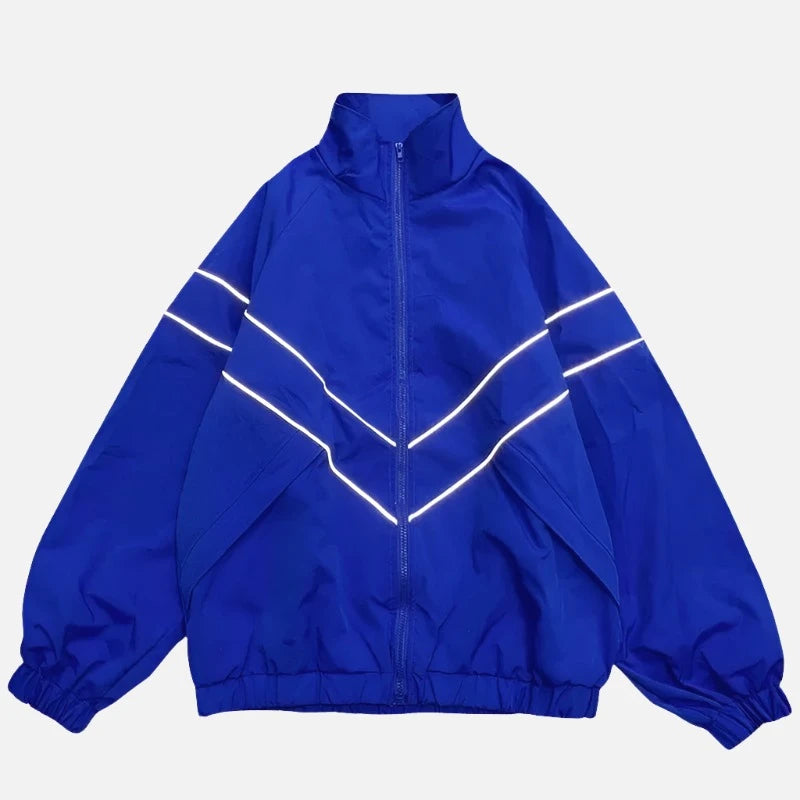 Reflective V-Stripe Autumn Windbreaker