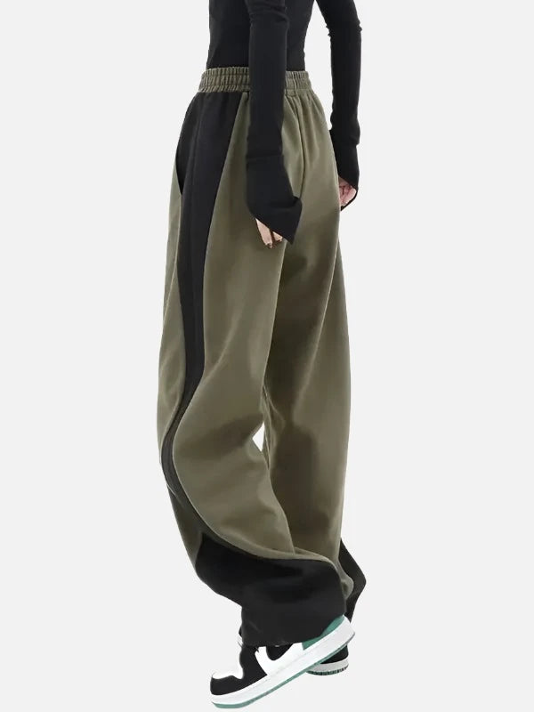 Contrast Color Long Leg Sweatpants