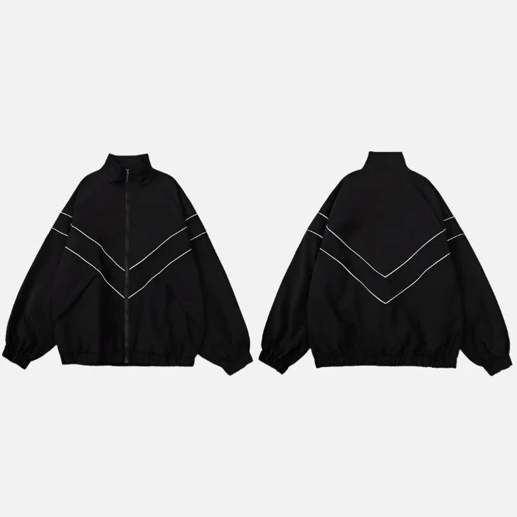 Reflective V-Stripe Autumn Windbreaker