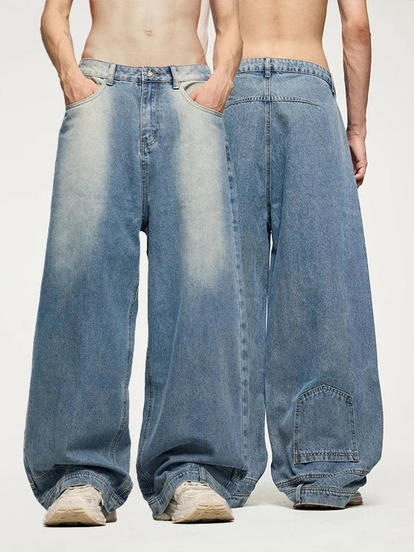 Standard Wide Leg Denim Gradient Jeans