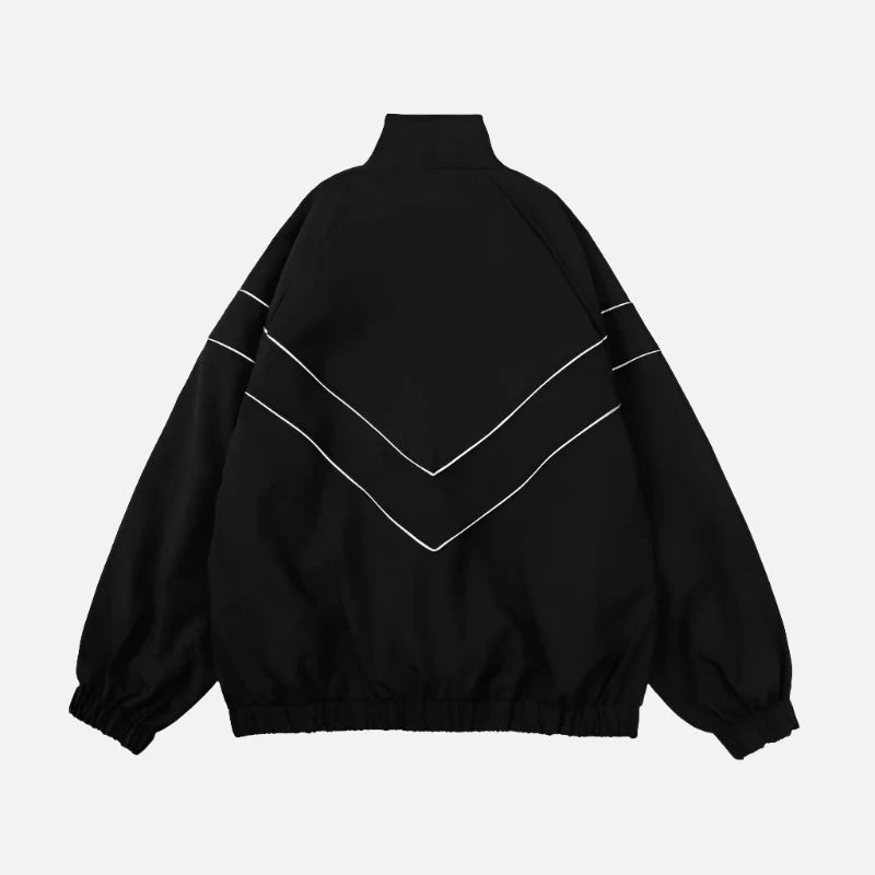 Reflective V-Stripe Autumn Windbreaker