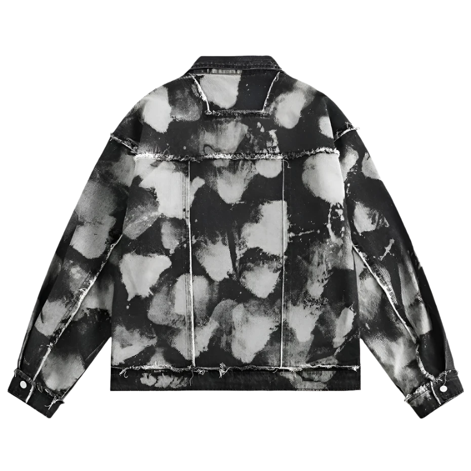 Vintage Tie Dye Black Demin Jacket