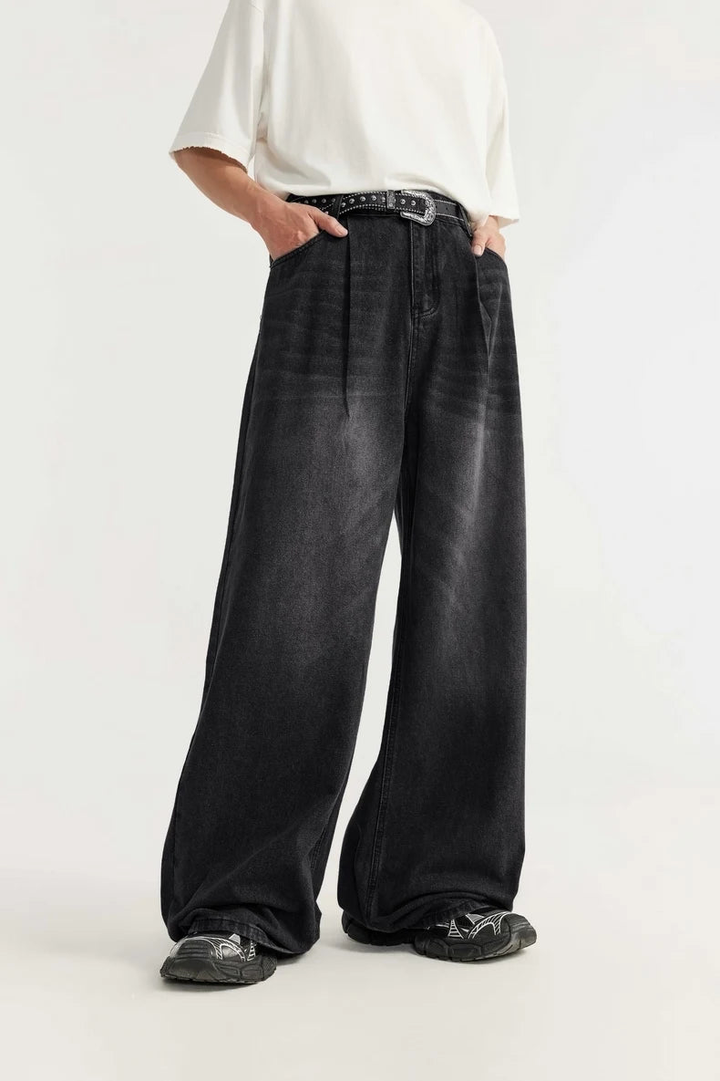 High Street Mid-Rise Wide Leg Denim Jeans