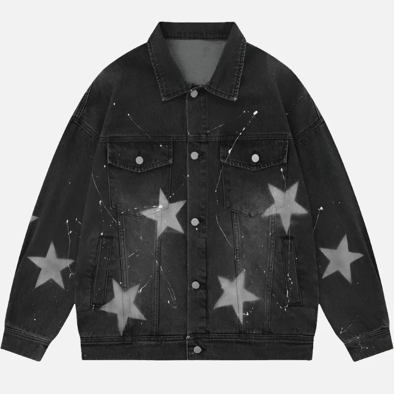 Y2k Star Demin Retro Jacket