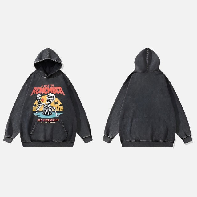 Skeleton Beach Snow Wash Hoodie