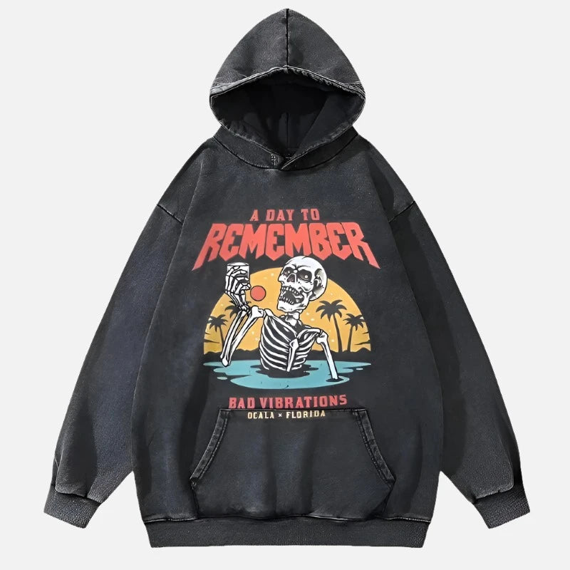 Skeleton Beach Snow Wash Hoodie