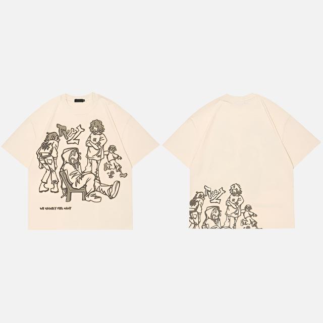 Vague Memories Summer Casual Printed T-Shirt