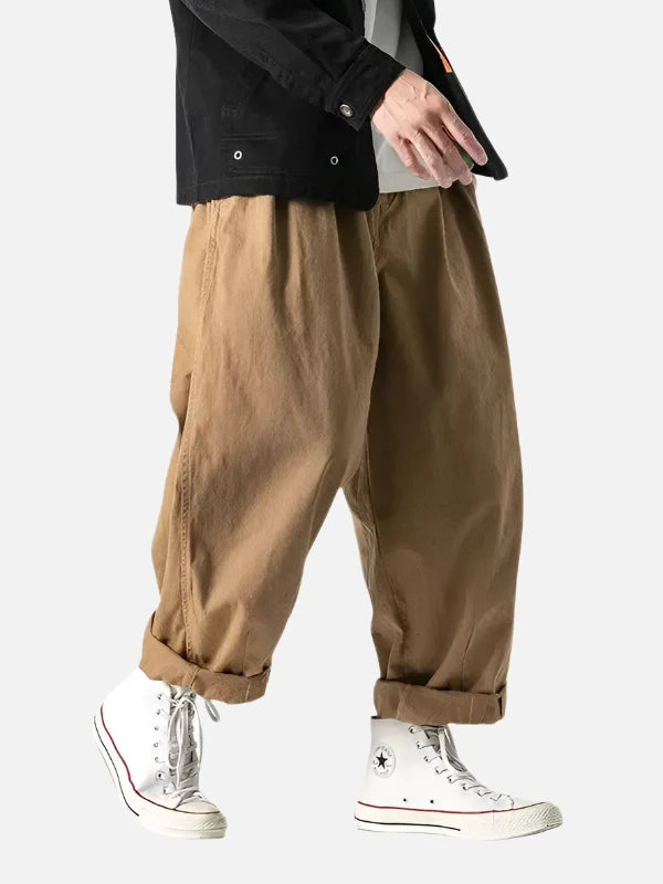 Elastic Straight Ankle Length Trousers