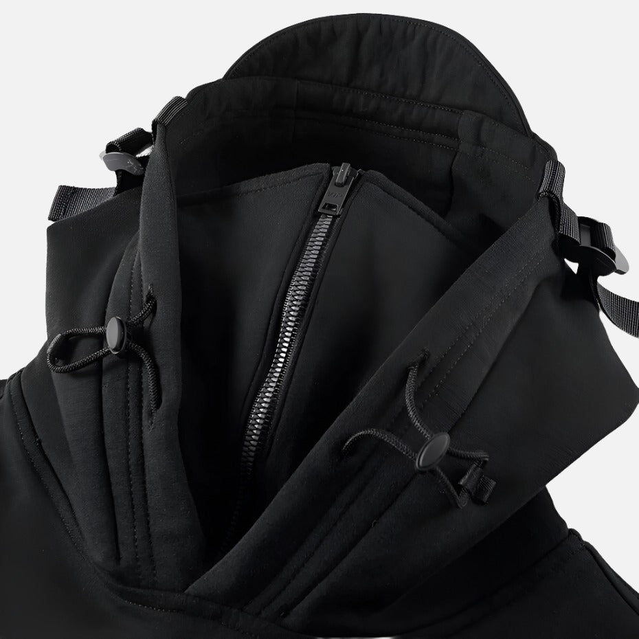 Exclusive Multi-Function High Collar Techwear Hoodie